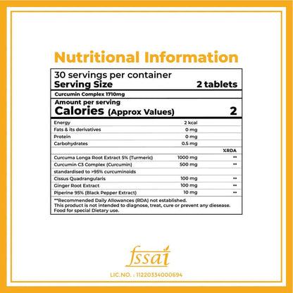 Boldfit Curcumin Complex 1700mg Tablets