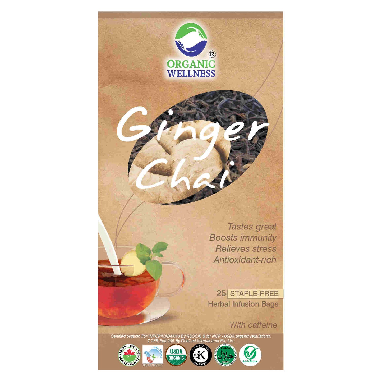 Organic Wellness Ginger Chai Teabags