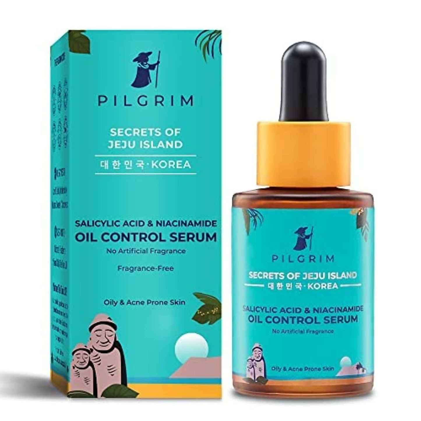 Pilgrim 2% Salicylic Acid + 3% Niacinamide Oil Control Serum For Oily & Acne-Prone Skin - Korean Skin Care