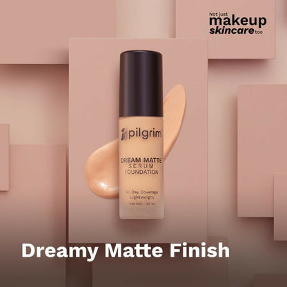 Pilgrim Dream Matte Serum Foundation For Medium Skin Tone Warm Sand