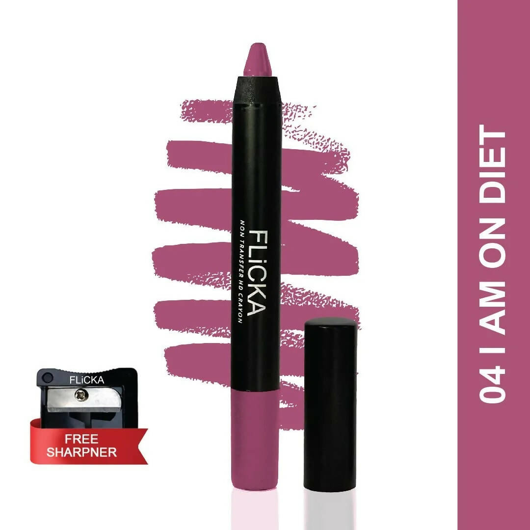 FLiCKA Lasting Lipsence Crayon Lipstick 04 I Am On Diet - Light Pink