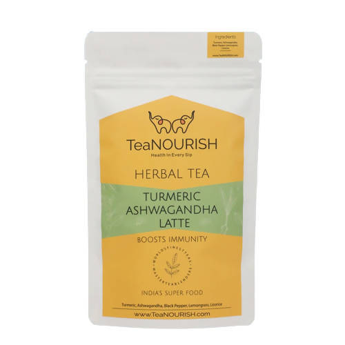 TeaNourish Turmeric Ashwagandha Latte Herbal Tea - BUDNE