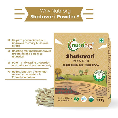 Nutriorg Certified Organic Shatavari Powder