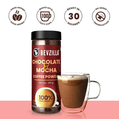 Bevzilla Chocolate & Mocha Coffee Powder 100% Pure Arabica