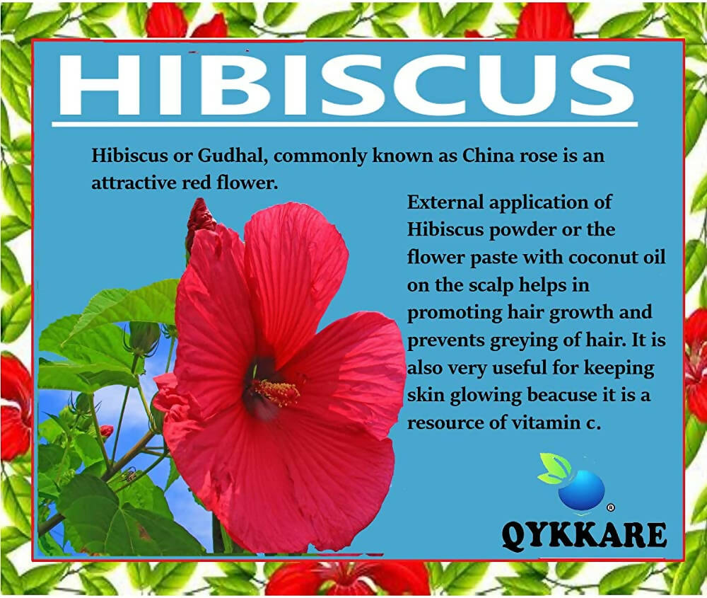 Qykkare Premium Hibiscus Powder For Hair Growth