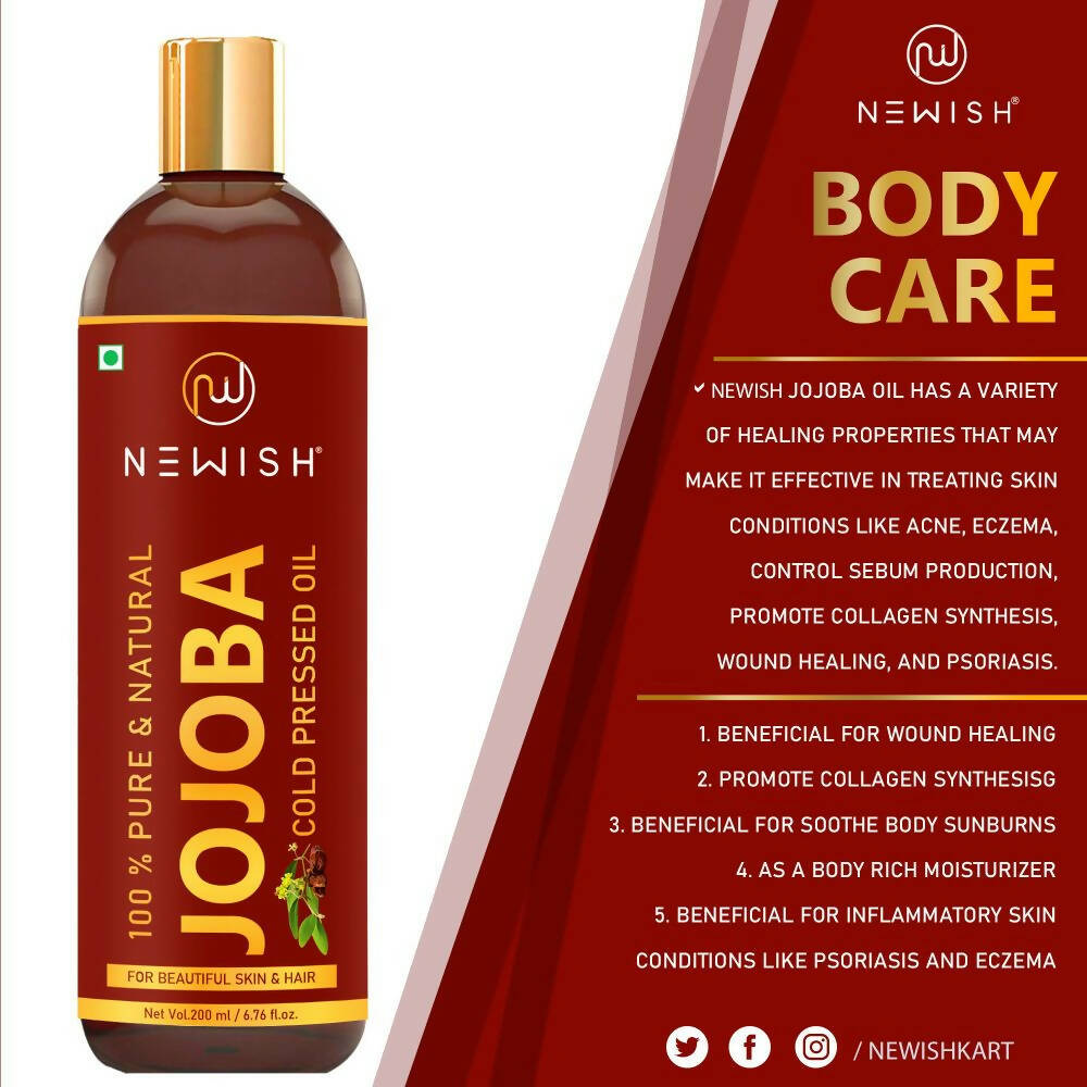 Newish Pure & Natural Jojoba Oil For Hair & Skin