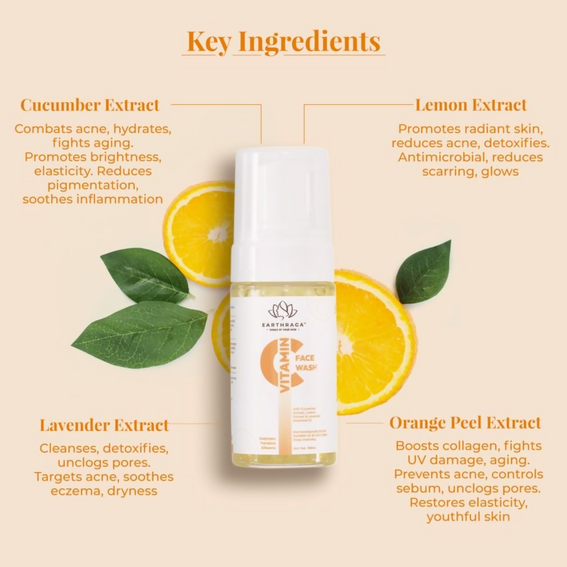 Earthraga Vitamin C Foaming Face Wash