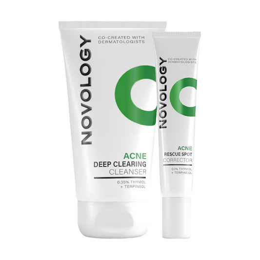 Novology Acne Reduction Cleanser + Acne Spot Corrector Gel Combo - 80ML