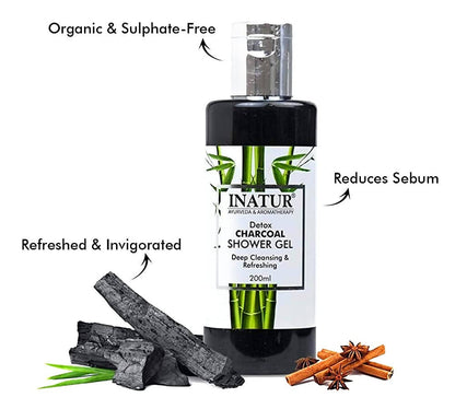 Inatur Detox Charcoal Shower Gel