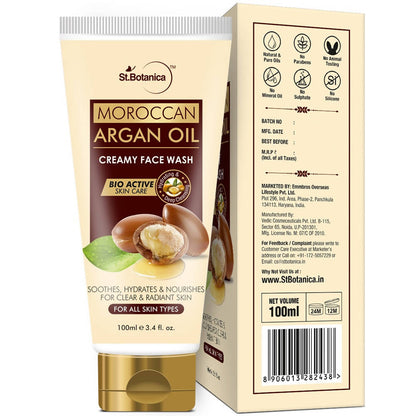 St.Botanica Moroccan Argan Oil Creamy Face Wash