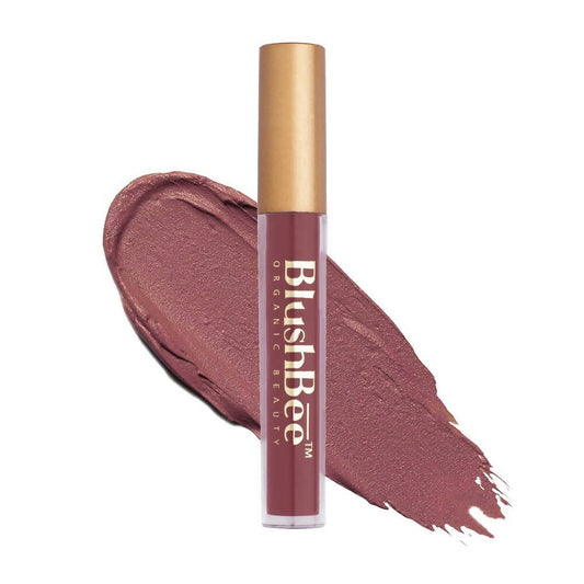 BlushBee Organic Beauty Lip Nourishing Liquid Lipstick - Touch Of Mauve - BUDNE