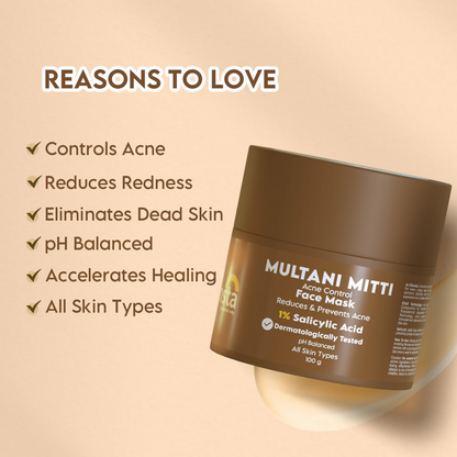 Clensta Multani Mitti Acne Control Face Mask