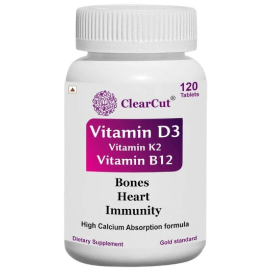 ClearCut Vitamin D3 K2 B12 Tablets