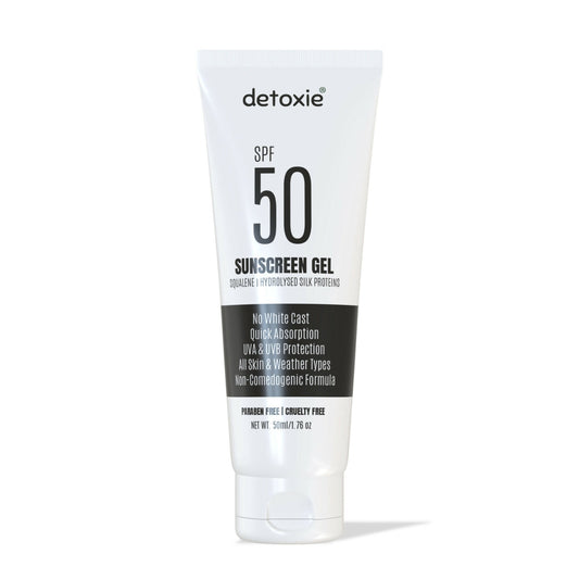 Detoxie Squalene & Silk Protiens SPF50 Sunscreen Gel For All Skin Types