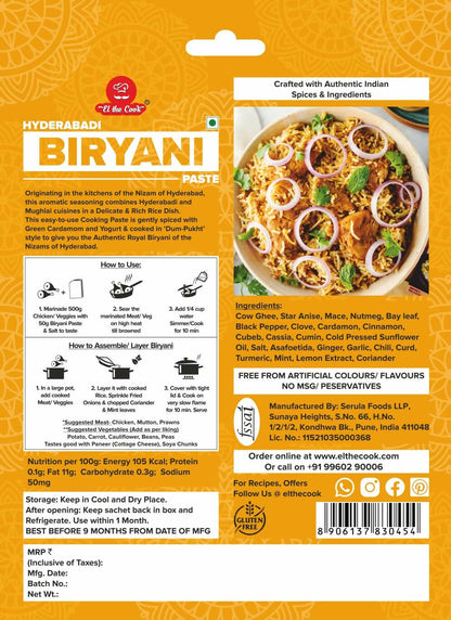 EL The Cook Nizami Biryani Marinade - Medium Spicy Masala Paste