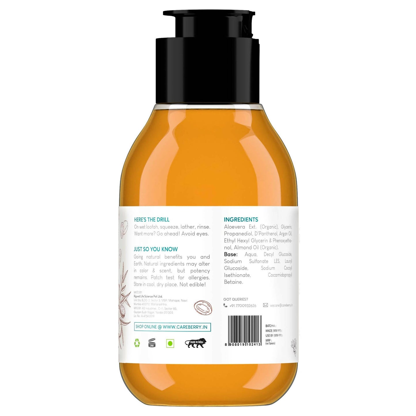 Careberry Argan & Almond Oil Shower Gel