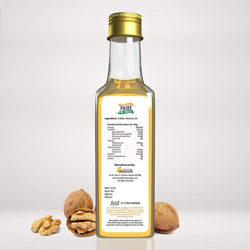 H&O 100% Pure Cold Pressed Edible Walnut Oil