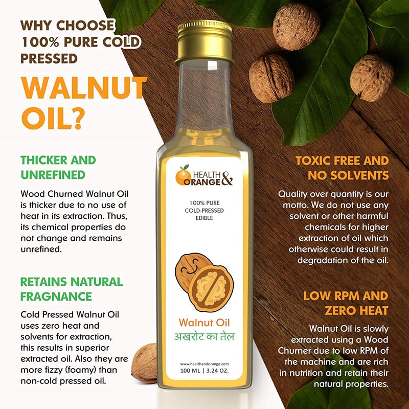 H&O 100% Pure Cold Pressed Edible Walnut Oil