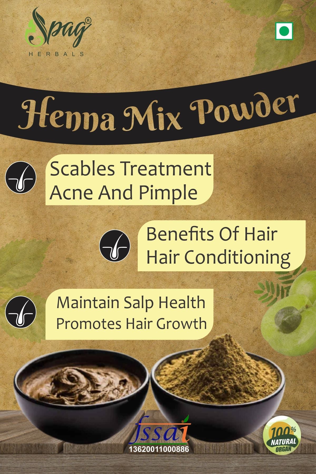 Spag Herbals Premium Henna Mix Powder