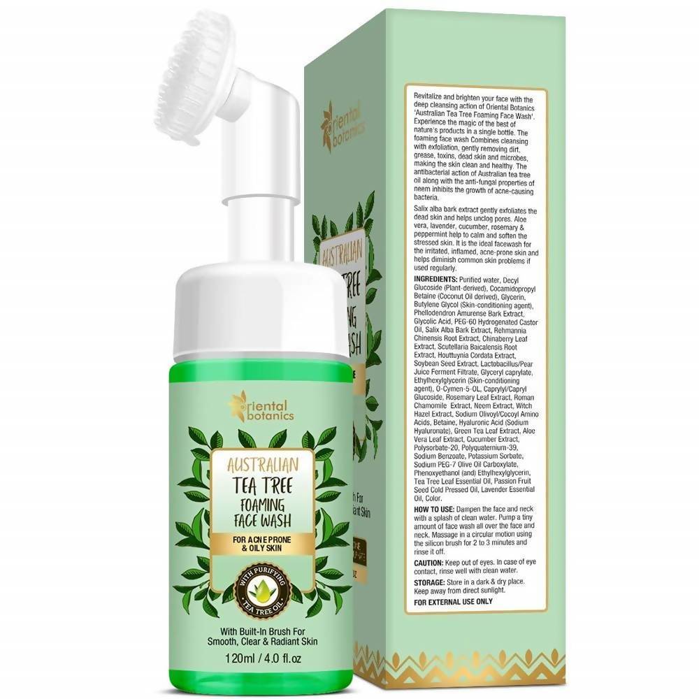 Oriental Botanics Australian Tea Tree Anti Acne Foaming Face Wash