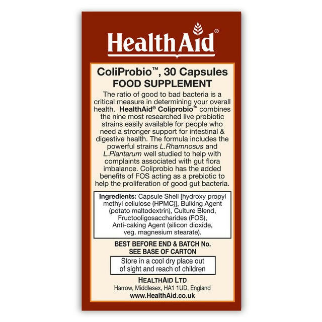 HealthAid ColiProbio 30 Billion Probiotic Capsules