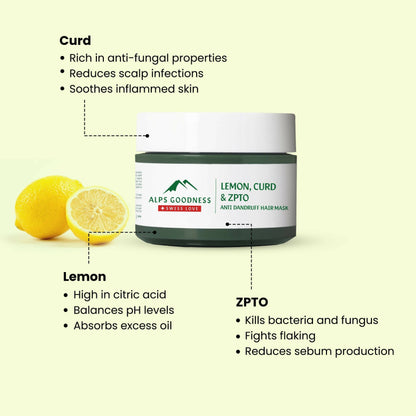 Alps Goodness Lemon, Curd & ZPTO Anti Dandruff Hair Mask
