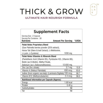 Miduty by Palak Notes Thick & Grow Capsules