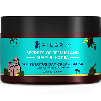 Pilgrim White Lotus Day Cream SPF 50 with Camellia & Yugdugu