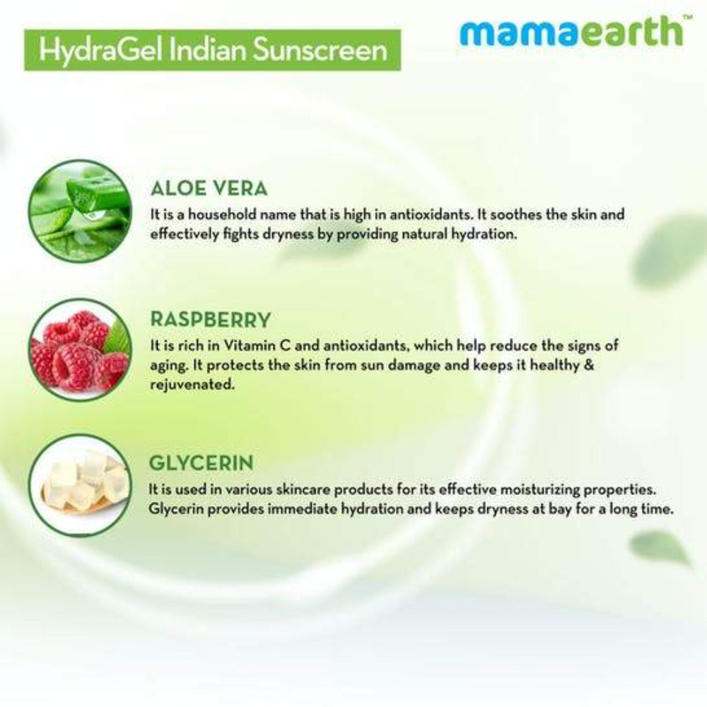 Mamaearth HydraGel Indian Sunscreen For Sun Protection