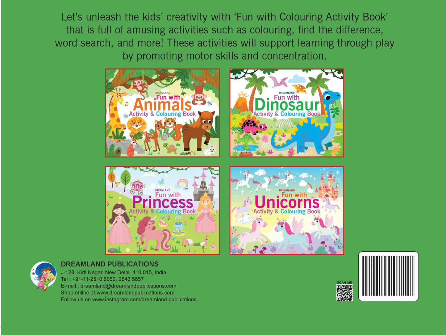 Dreamland Fun with Animals Activity & Colouring : Children Interactive & Activity Book