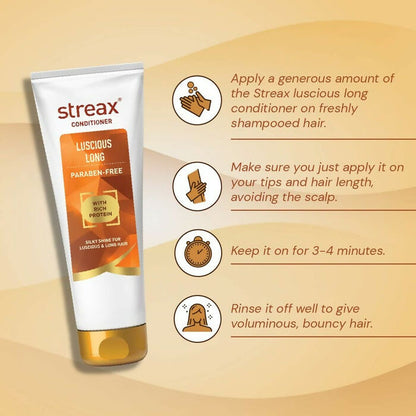 Streax Luscious Long Conditioner with Rich Protein for Reduces Hairfall