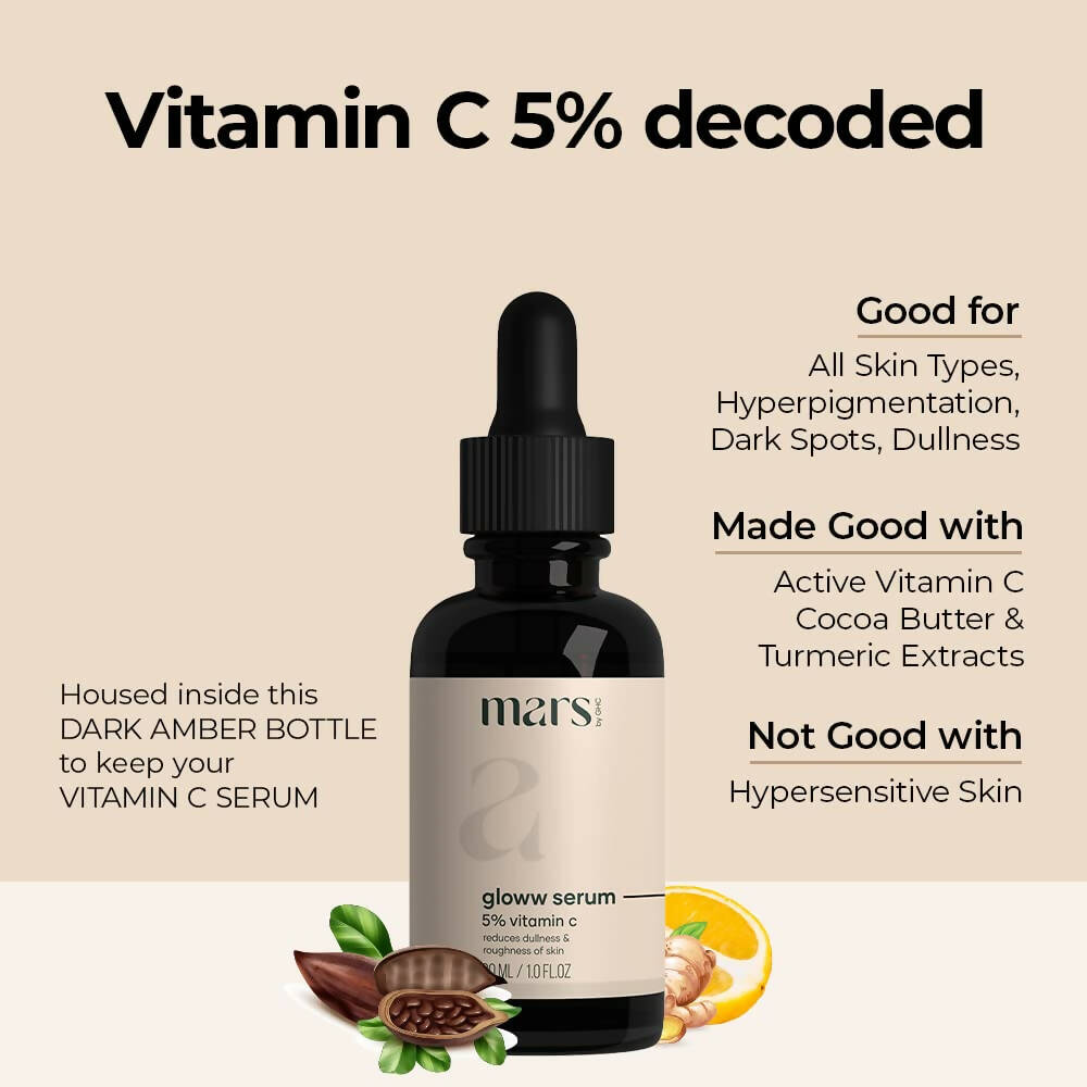 Mars By GHC Vitamin C Gloww Face Serum For Sensitive Skin