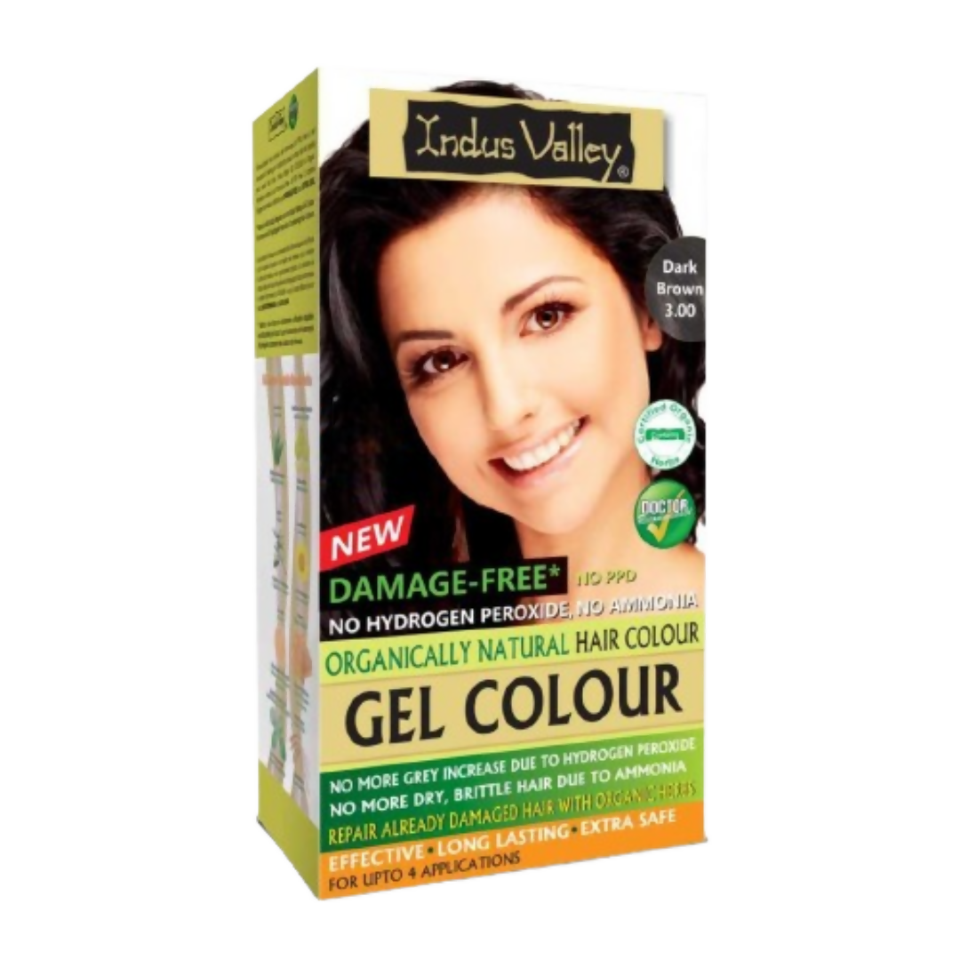 Indus Valley Damage-Free Gel Hair Color- Dark Brown