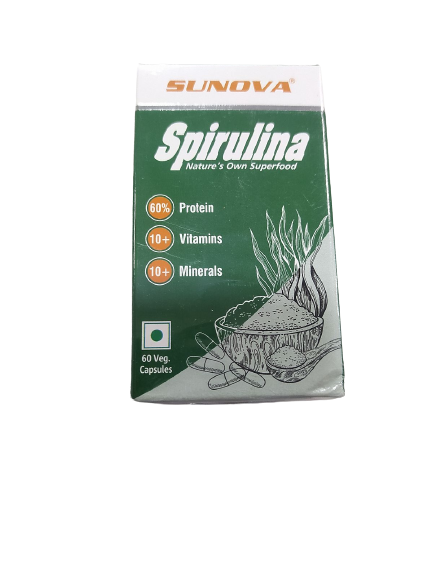 Sunova Organic Spirulina 60 Capsules