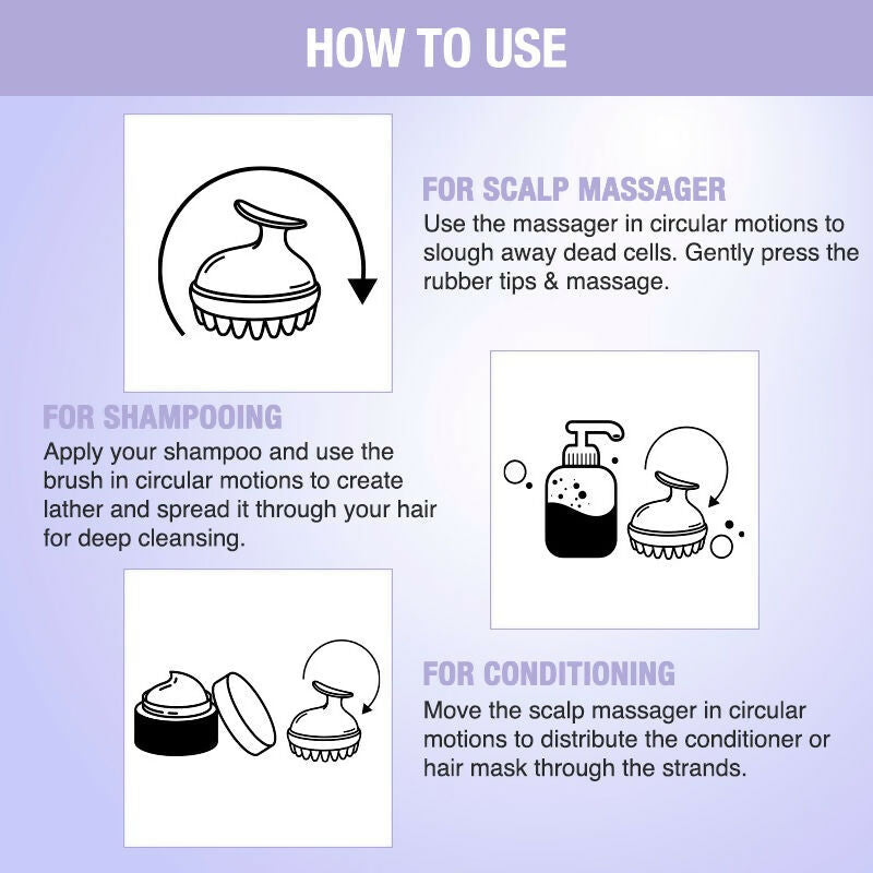 Nykaa Naturals Scalp Massager Brush For Blood Circulation & Natural Hair Growth - Lavender