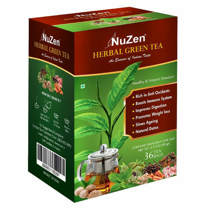 NuZen Herbal Green Tea Bags - BUDNE