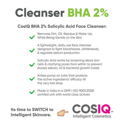 Cos-IQ BHA-2% Salicylic Acid Face Cleanser