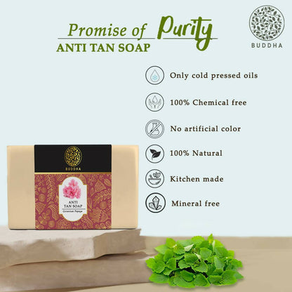 Buddha Natural Anti Tan Soap - Tan Removal, Dead Skin Removal, De Tan Naturally