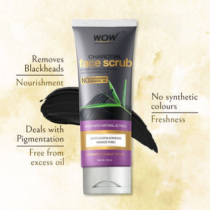 Wow Skin Science Activated Charcoal Face Scrub