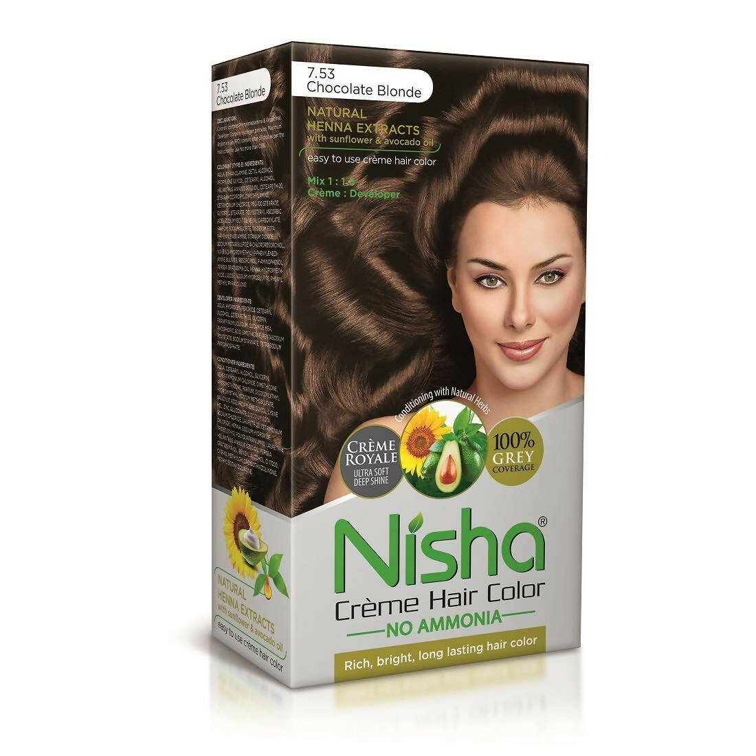Nisha Creme Hair Color Chocolate Blonde