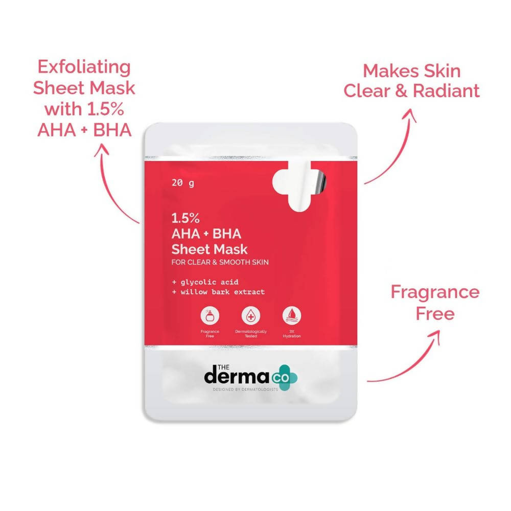 The Derma Co 1.5% AHA + BHA Sheet Mask