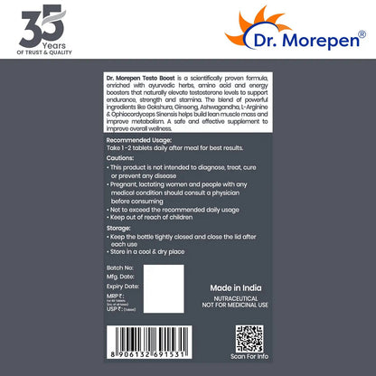 Dr. Morepen S J Capsules and Testosterone Booster Tablets Combo