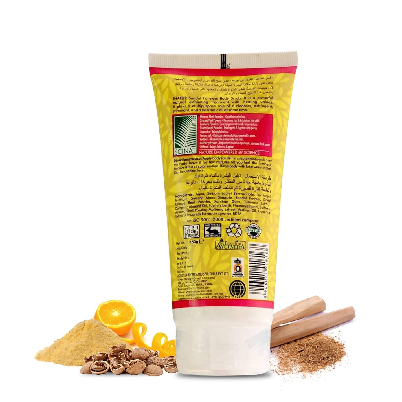 Inatur Sandal Fairness Body Scrub