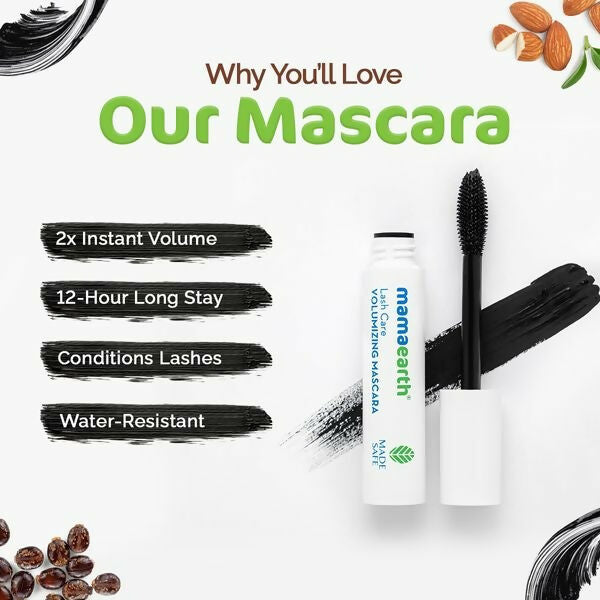 Mamaearth Lash Care Volumizing Mascara with Castor Oil & Almond Oil