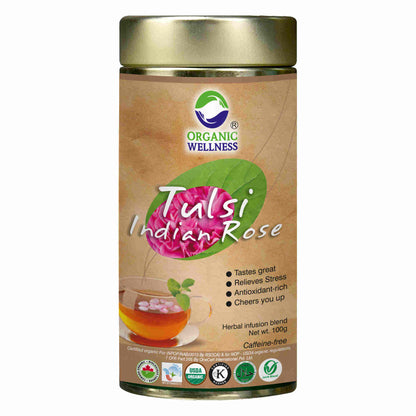 Organic Wellness Tulsi Indian Rose Tin Pack