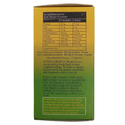 Isha Life Neem and Turmeric Capsules