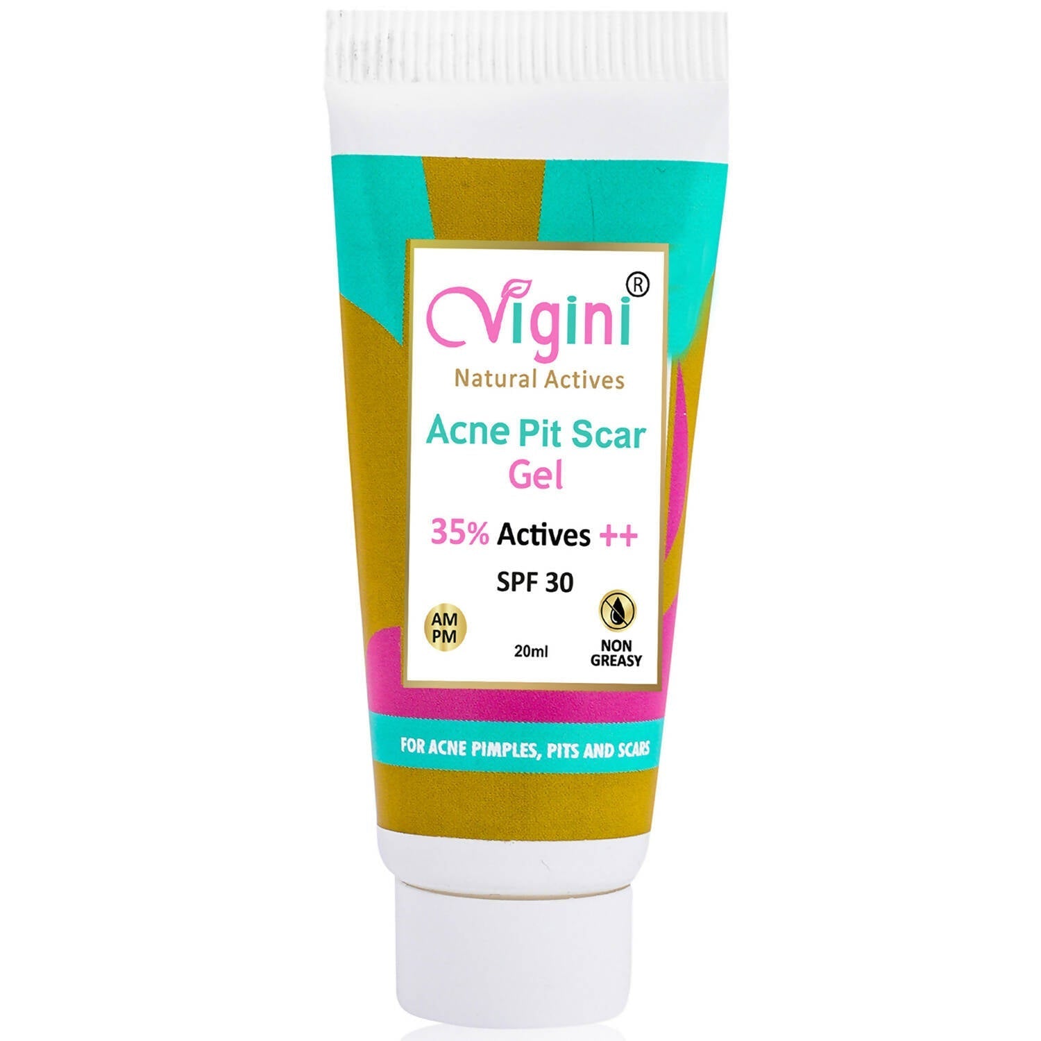Vigini 35% Actives Acne Pit Scars Spot Stop Face Day Night Gel for Men Women - BUDNE