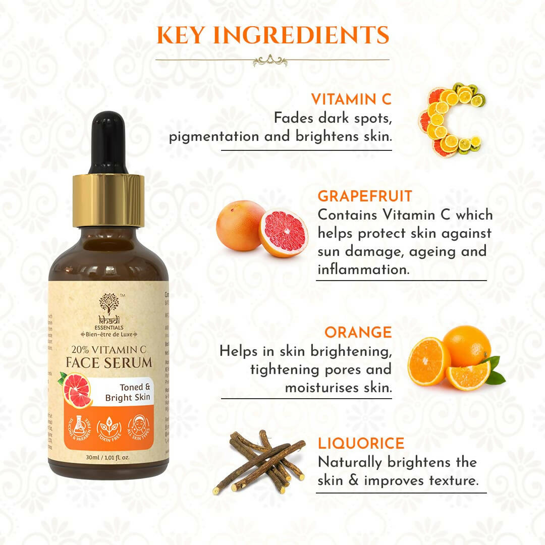 Khadi Essentials 20% Vitamin C Face Serum