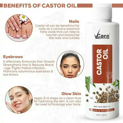 VCare Castor Oil For Hair