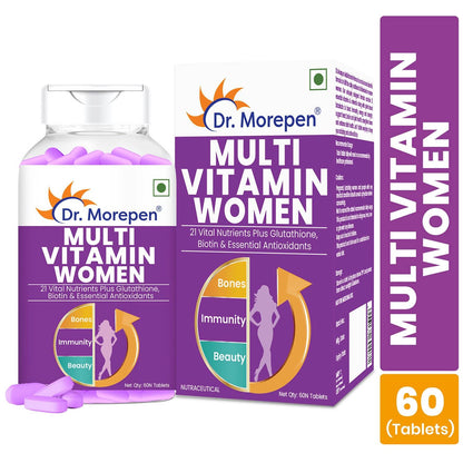 Dr. Morepen Multivitamin Women Tablets and Omega 3 Deep Sea Fish Oil Softgels Combo